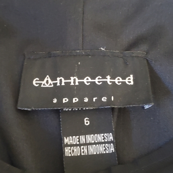 Connected Appeal Black Sleeveless V-Neck Evening Gown Dress Size 6 - Picture 9 of 10